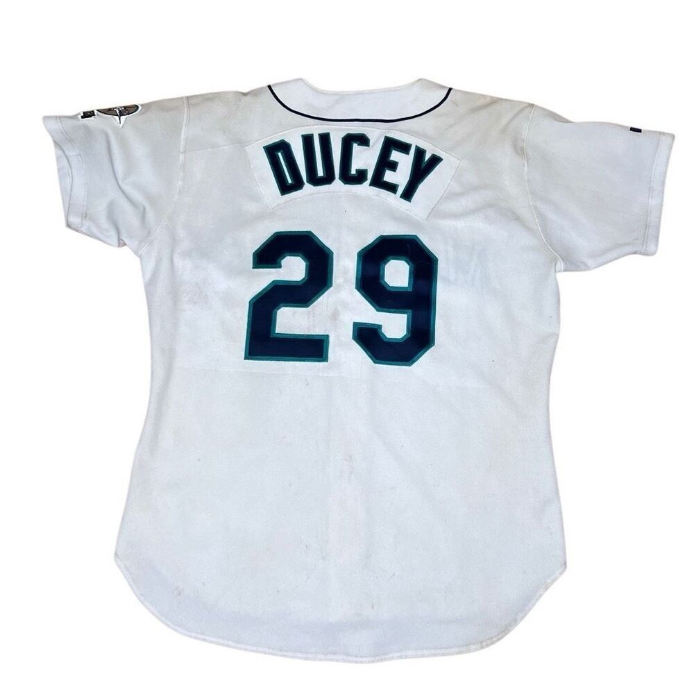 Vintage 90s Seattle Mariners Ducey Autographed Signed Jersey - Picture 7 of 11
